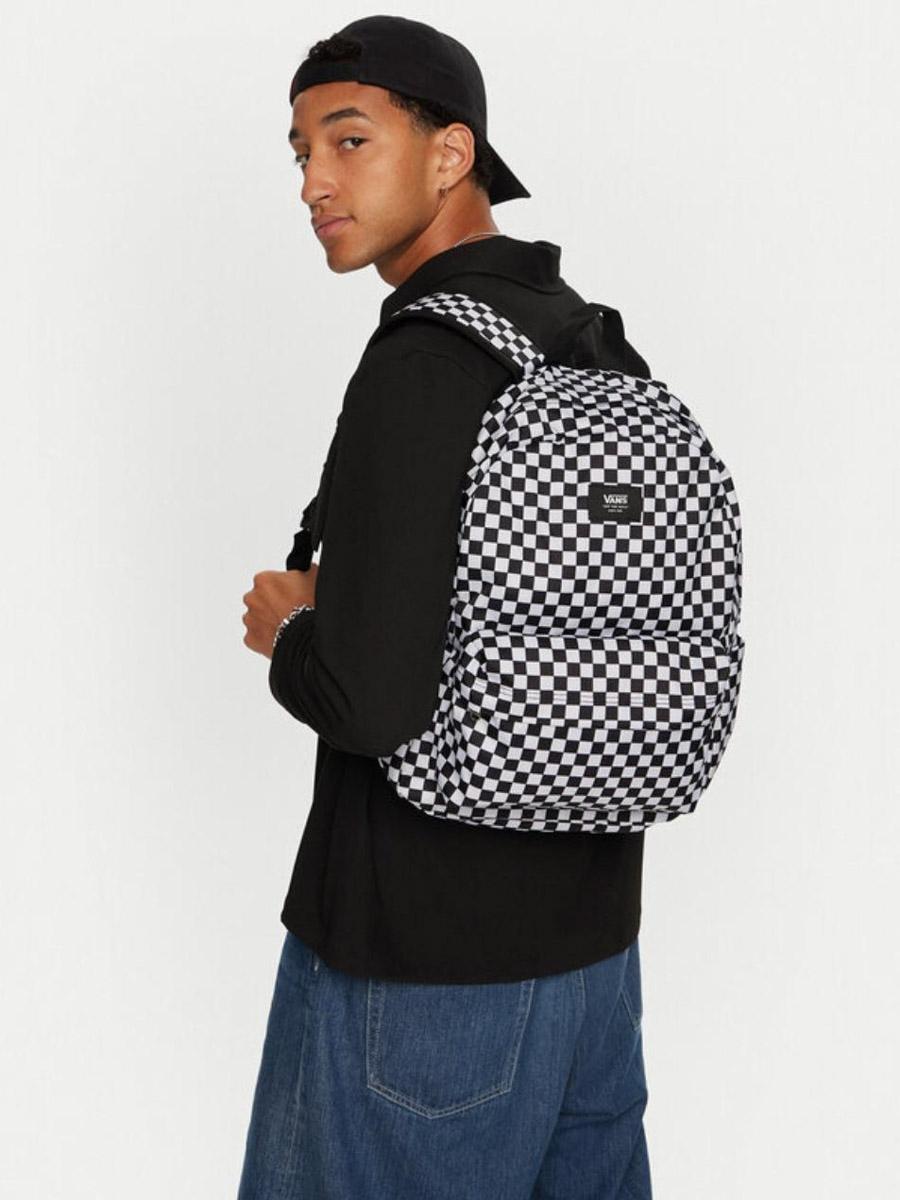 Mochila Vans Old Skool Check Negro/Blanco