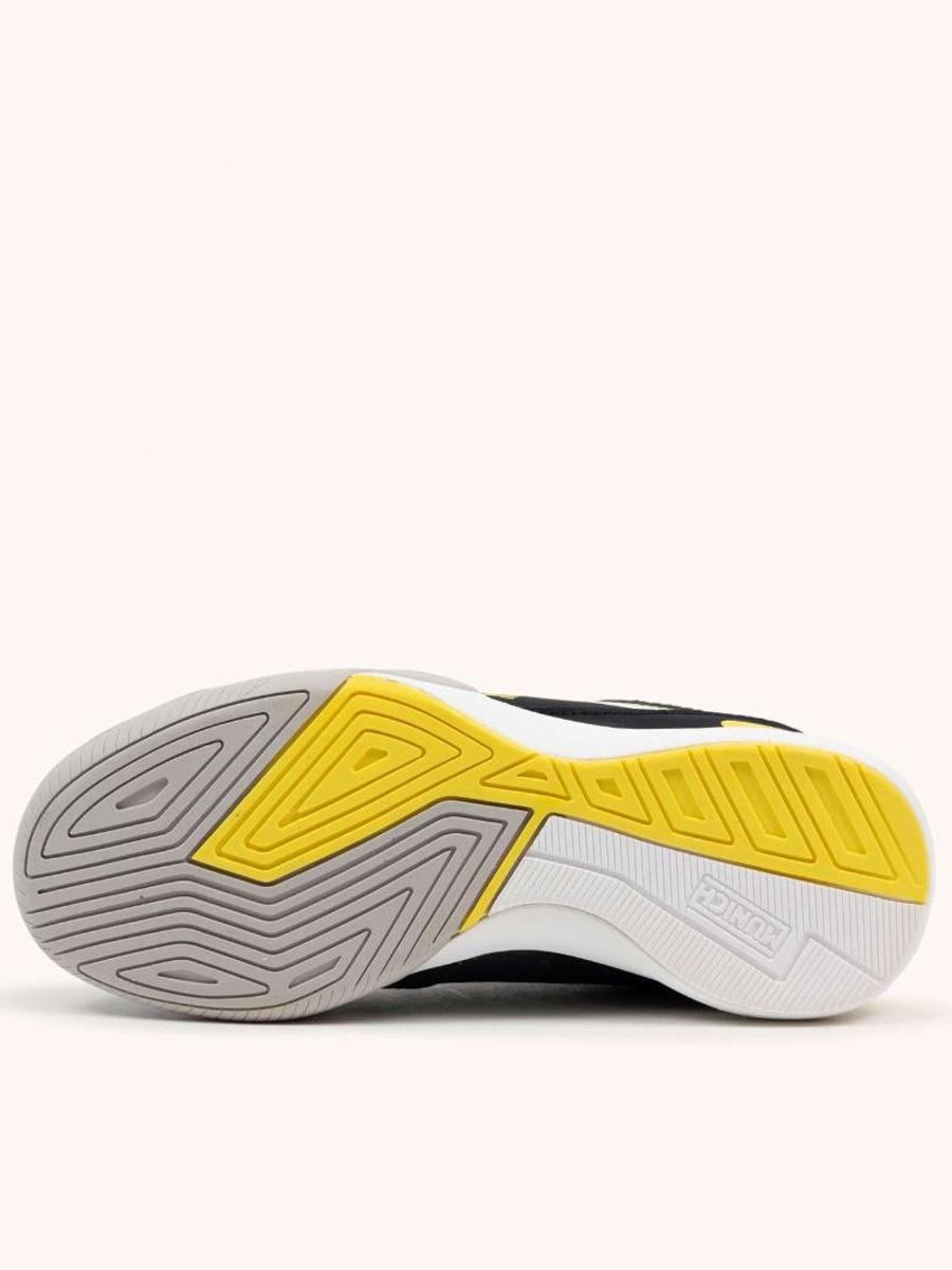 Zapatilla Munich Rondito Negro Amarillo Jr