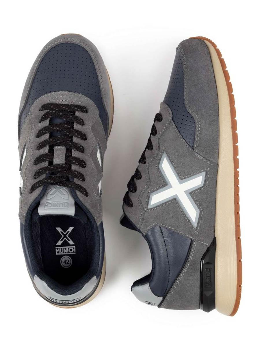 Zapatilla Munich Dash Premium Marino Gris M