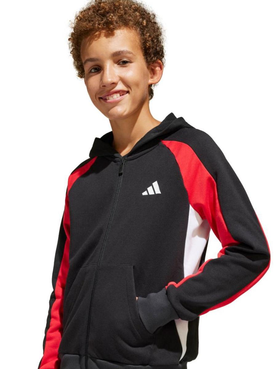Chandal Adidas CB FT Negro/Rojo Jr