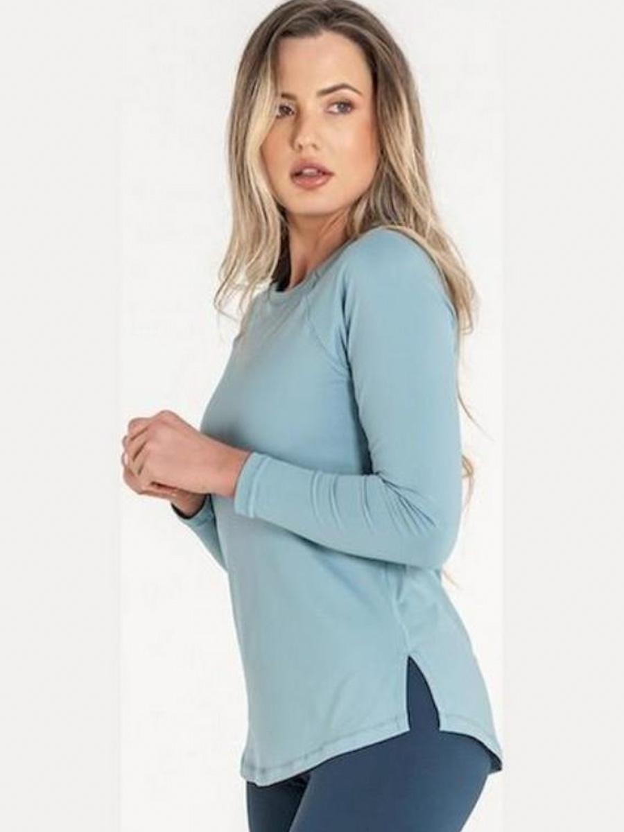 Camiseta Ditchill Manga Larga Diva Aguamarina W