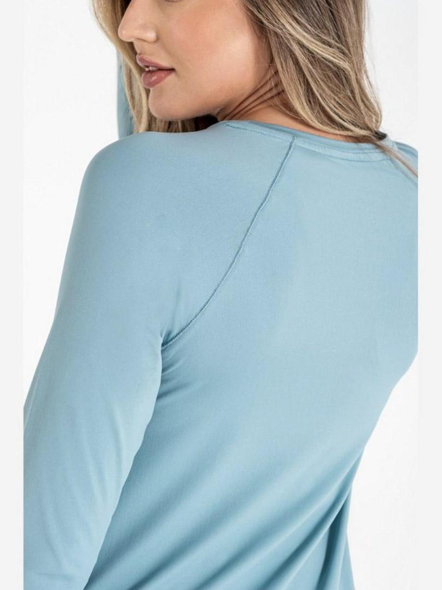 Camiseta Ditchill Manga Larga Diva Aguamarina W