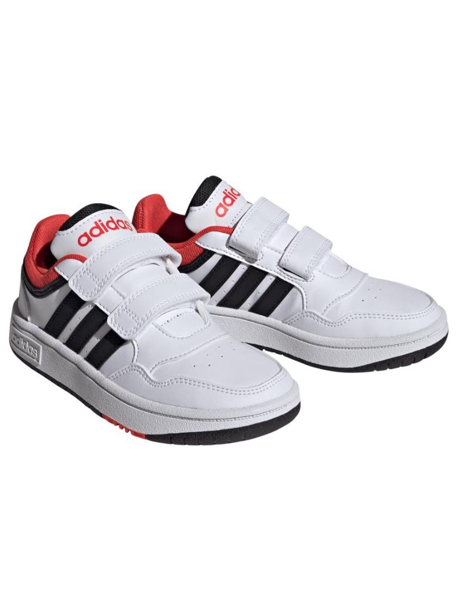 Zapatilla Adidas Hoops 3 Blanco/Rojo Jr