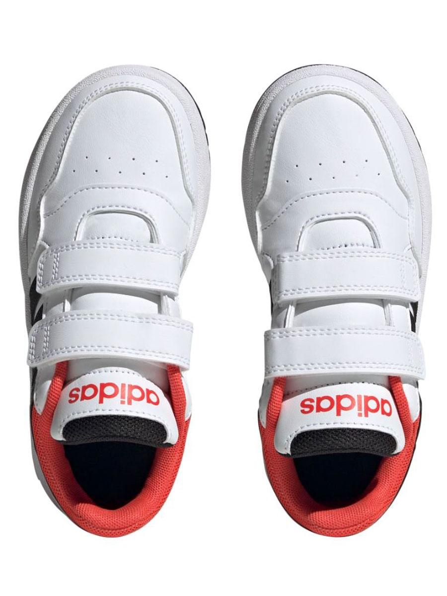 Zapatilla Adidas Hoops 3 Blanco/Rojo Jr