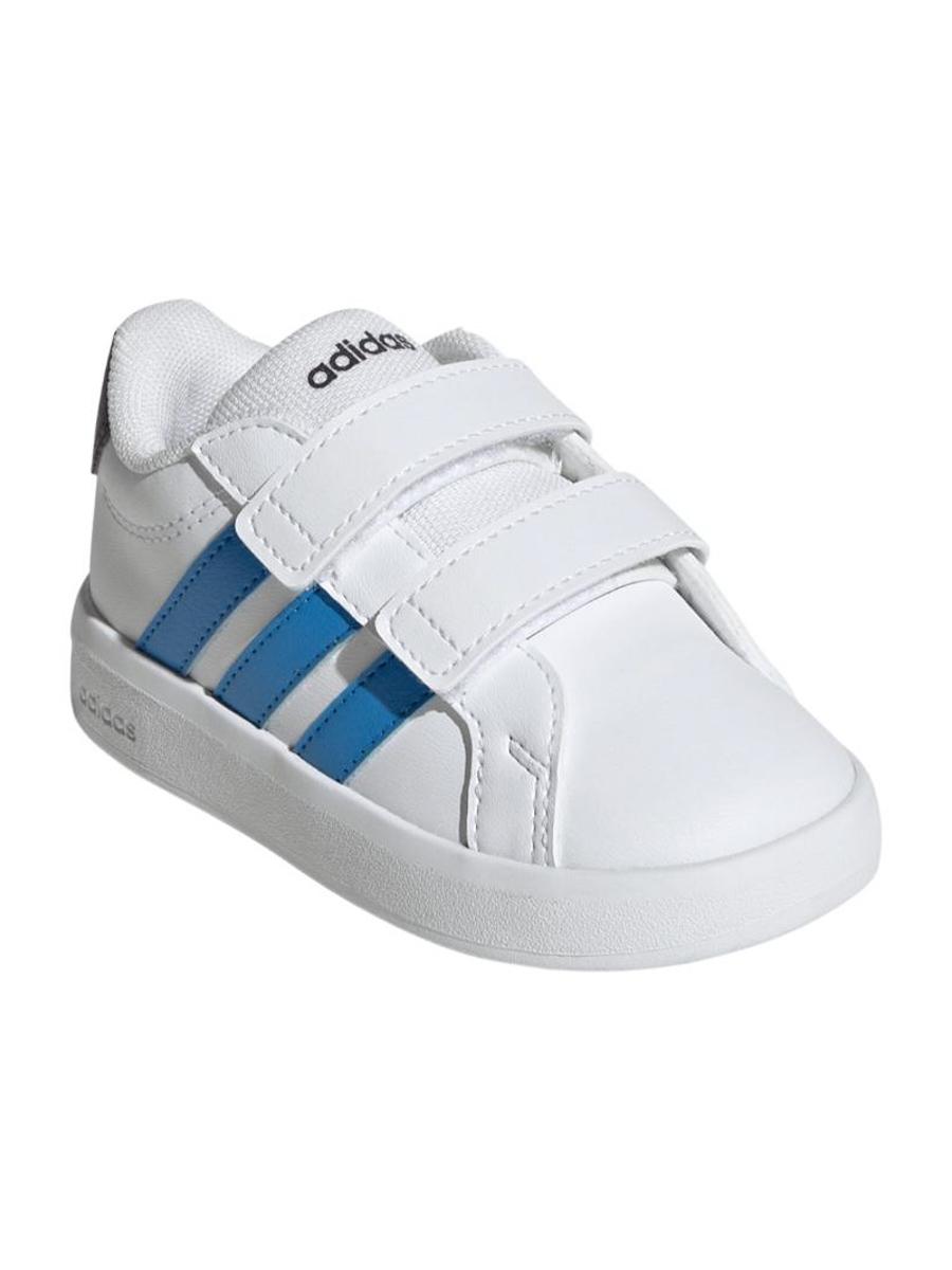 Zapatilla Adidas Grand Court Blanco Azul Bebe