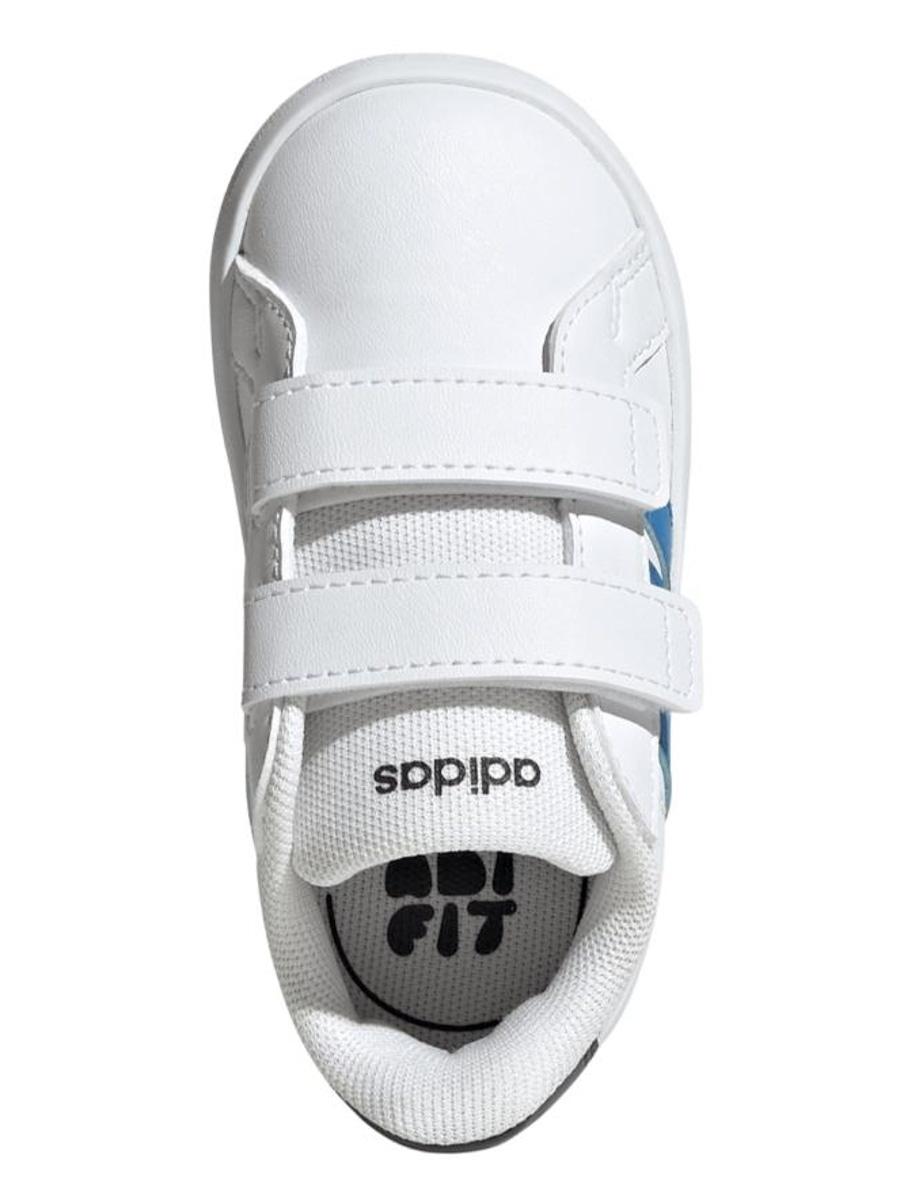 Zapatilla Adidas Grand Court Blanco Azul Bebe