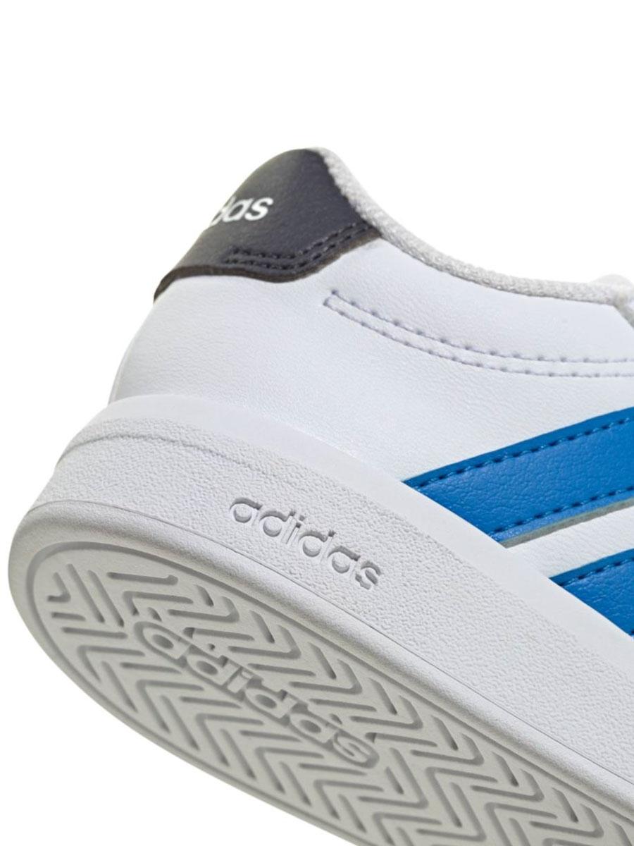 Zapatilla Adidas Grand Court Blanco Azul Bebe