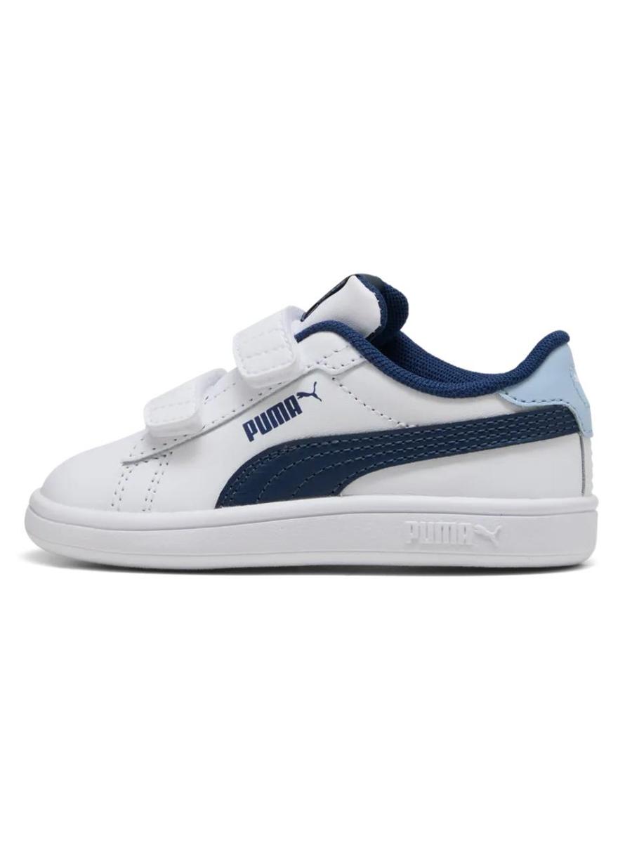 Zapatilla Puma Smash 3 Blanco/Azul Bebe