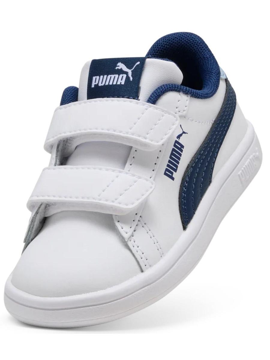 Zapatilla Puma Smash 3 Blanco/Azul Bebe