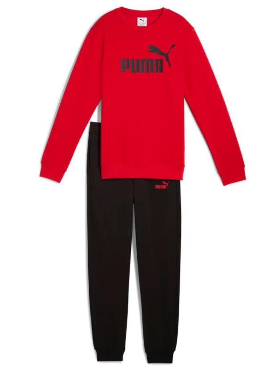 Chandal Puma Ess Crew Rojo/Negro Jr